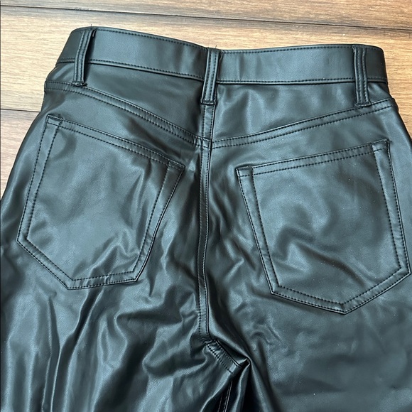 Abercrombie & Fitch Black Leather Pants - Straight Leg Women Size 27 - Picture 9 of 9
